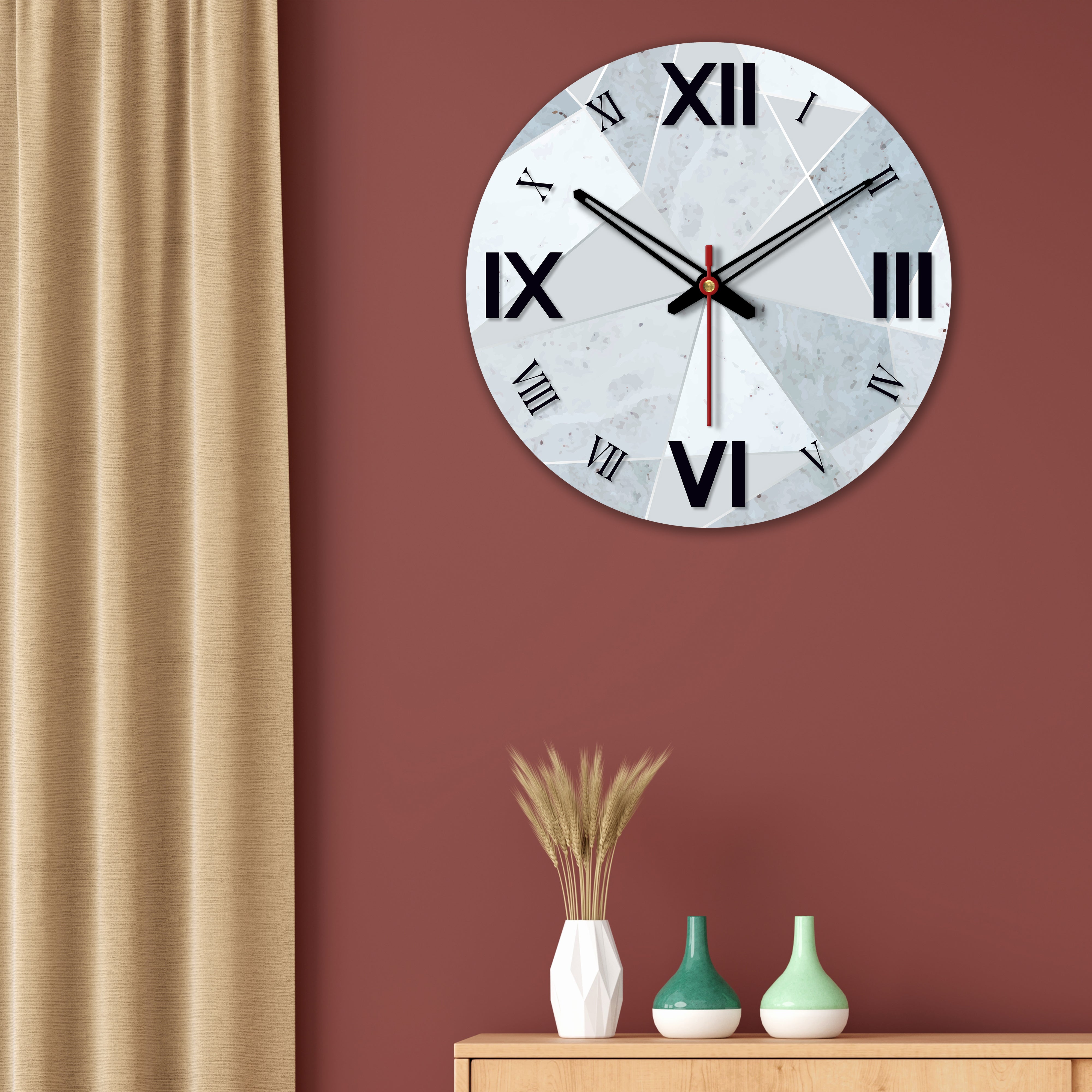Abstract Pattern Wooden Wall Clock