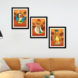 African Warli Art Premium Multi Frame Wall Art
