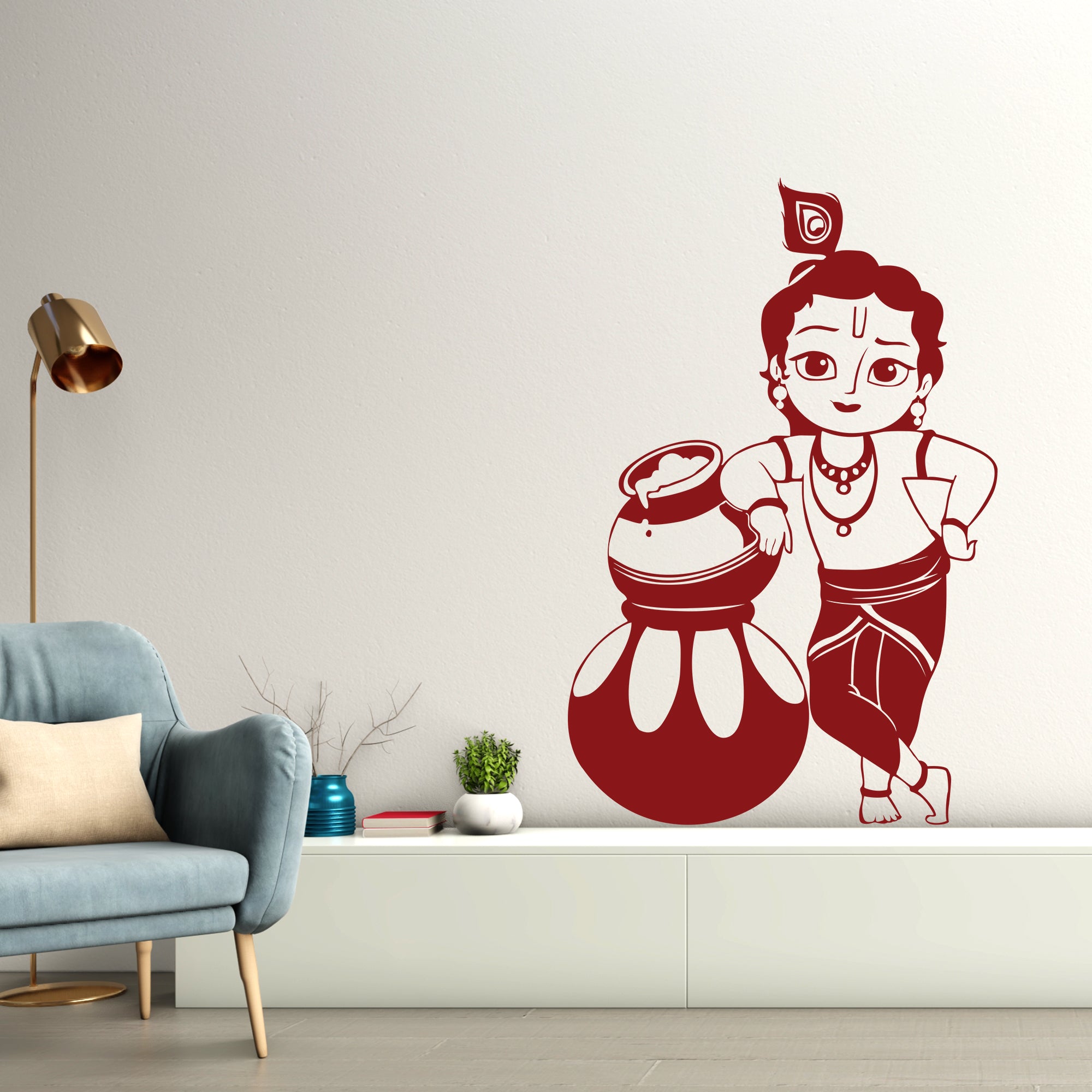  Premium Quality Wall Sticker in Brown Color