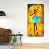 Ballerina Floating Canvas Wall Painting