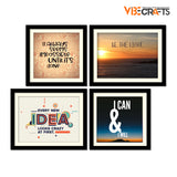 Be The Light Motivational Quotes Wall Hanging Frame Set of Four