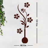 Beautiful Flower Pot Premium Quality Wall Sticker