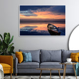 Beautiful Horizon Sunset Wall Painting Floating Canvas