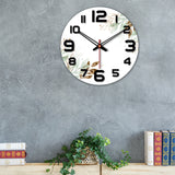 Leaves Design Wooden Wall Clock