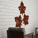 Beautiful Leaves in Brown Color Design Wooden Wall Hanging - Vibecrafts