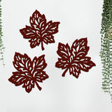 Leaves in Brown Color Design Wooden Wall Hanging