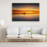 Beautiful Sunset Wall Painting Floating Canvas