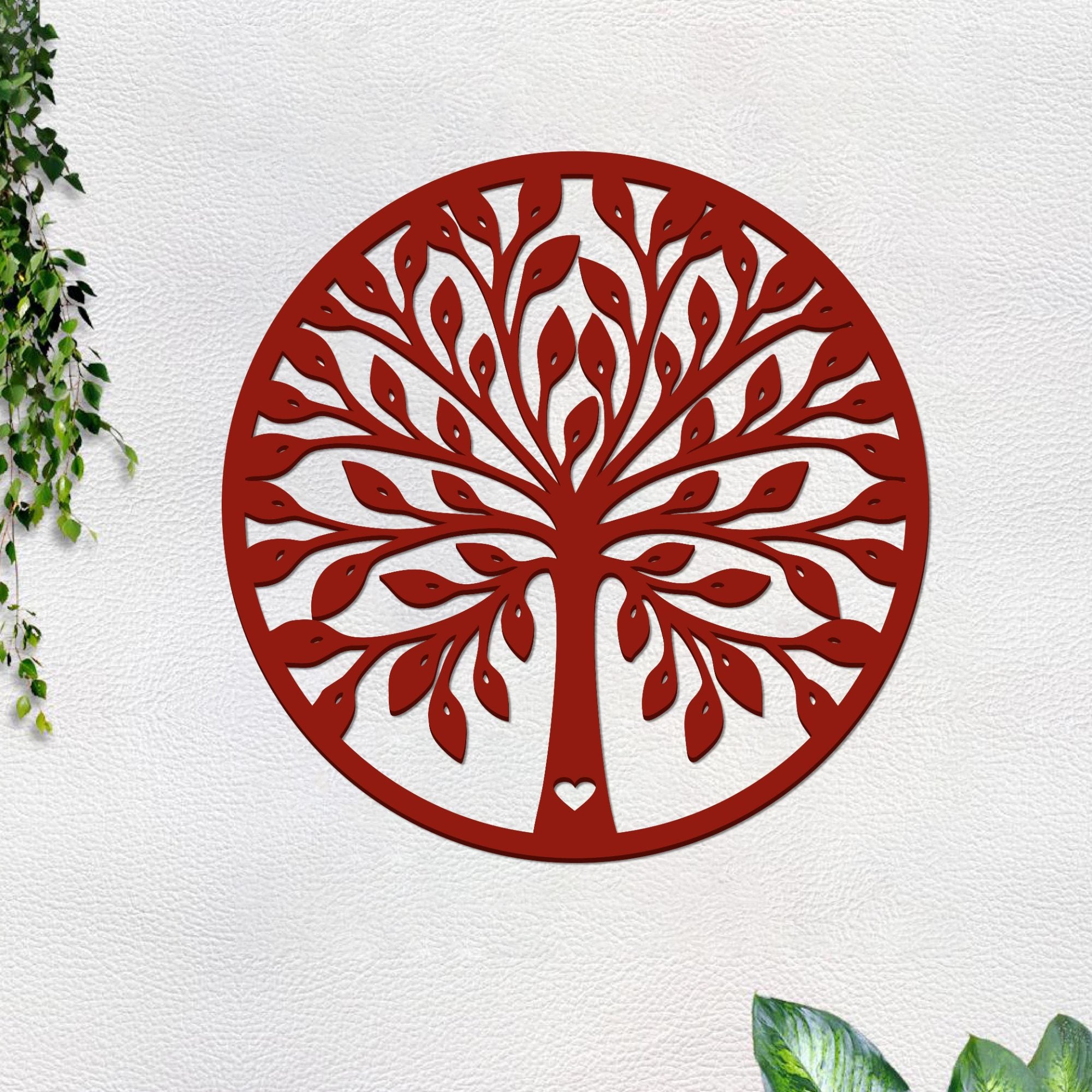  Tree Design in Circle Premium Quality Wooden Wall Hanging