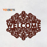 Beautiful Welcome Text Design Premium Quality Wooden Wall Hanging
