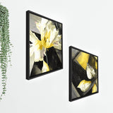 Beautiful White Flower Wall Painting of 2 Pieces Floating Frame