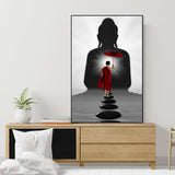 Monk Floating Canvas Wall Painting