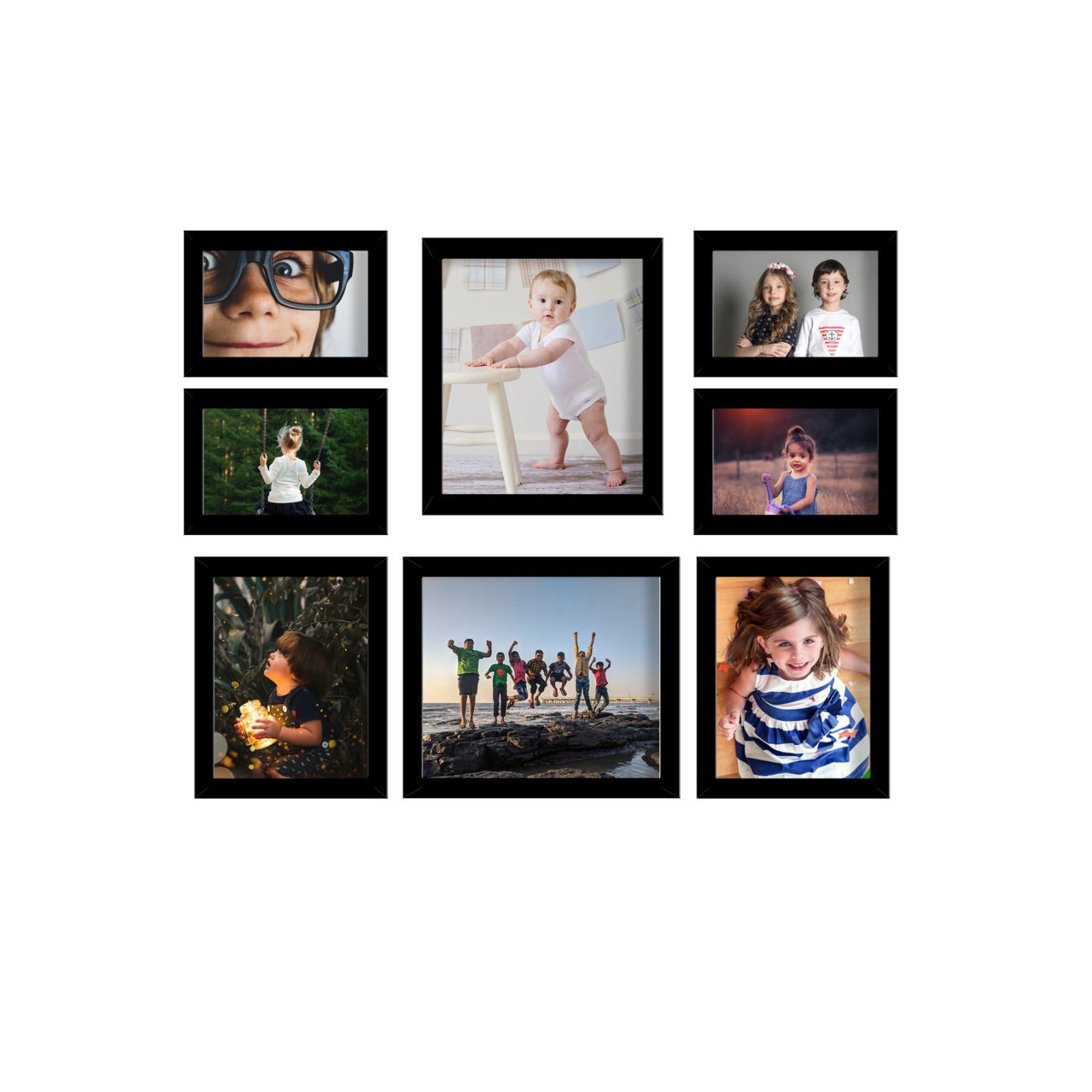 Classic Photo Frame Wall Hanging Set of Eight
