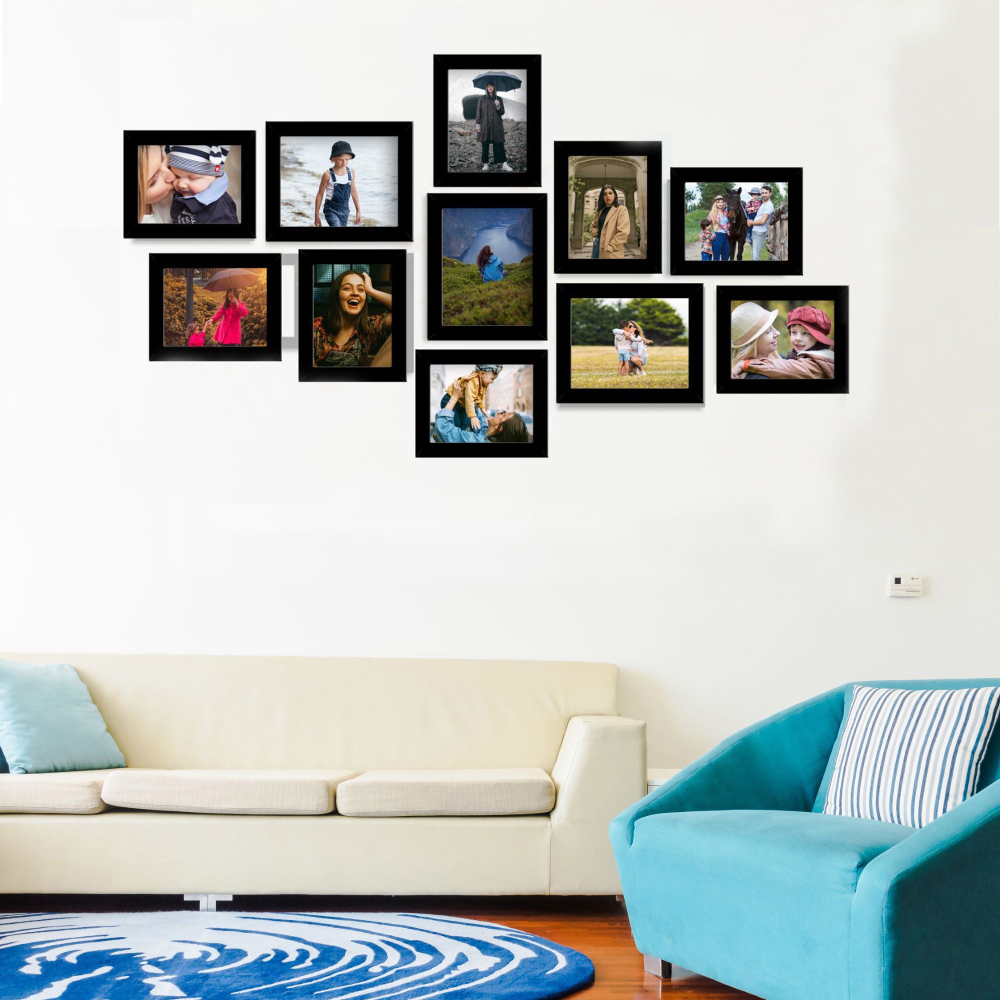 Classic Photo Frame Wall Hanging Set of ElevenClassic Photo Frame Wall Hanging Set of Eleven
