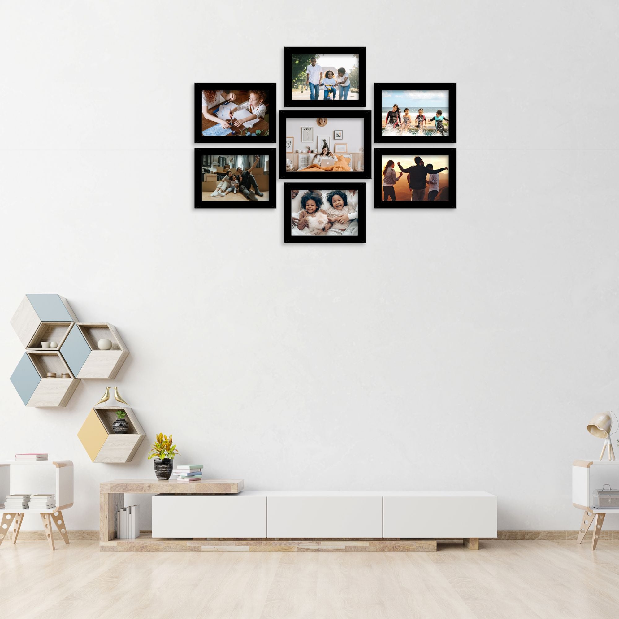 Collage Photo Frame Wall Hanging Set of Seven