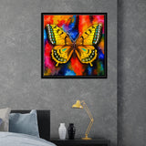 Colorful Butterfly Floating Canvas Wall Painting Frame