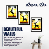 Deer Silhouette Decorative Wall Frames Set of Three