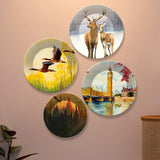 Different Seasons Wall Plates Painting Set of Four