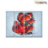 Divine Ganesha Abstract Art Canvas Wall Painting Set of Four
