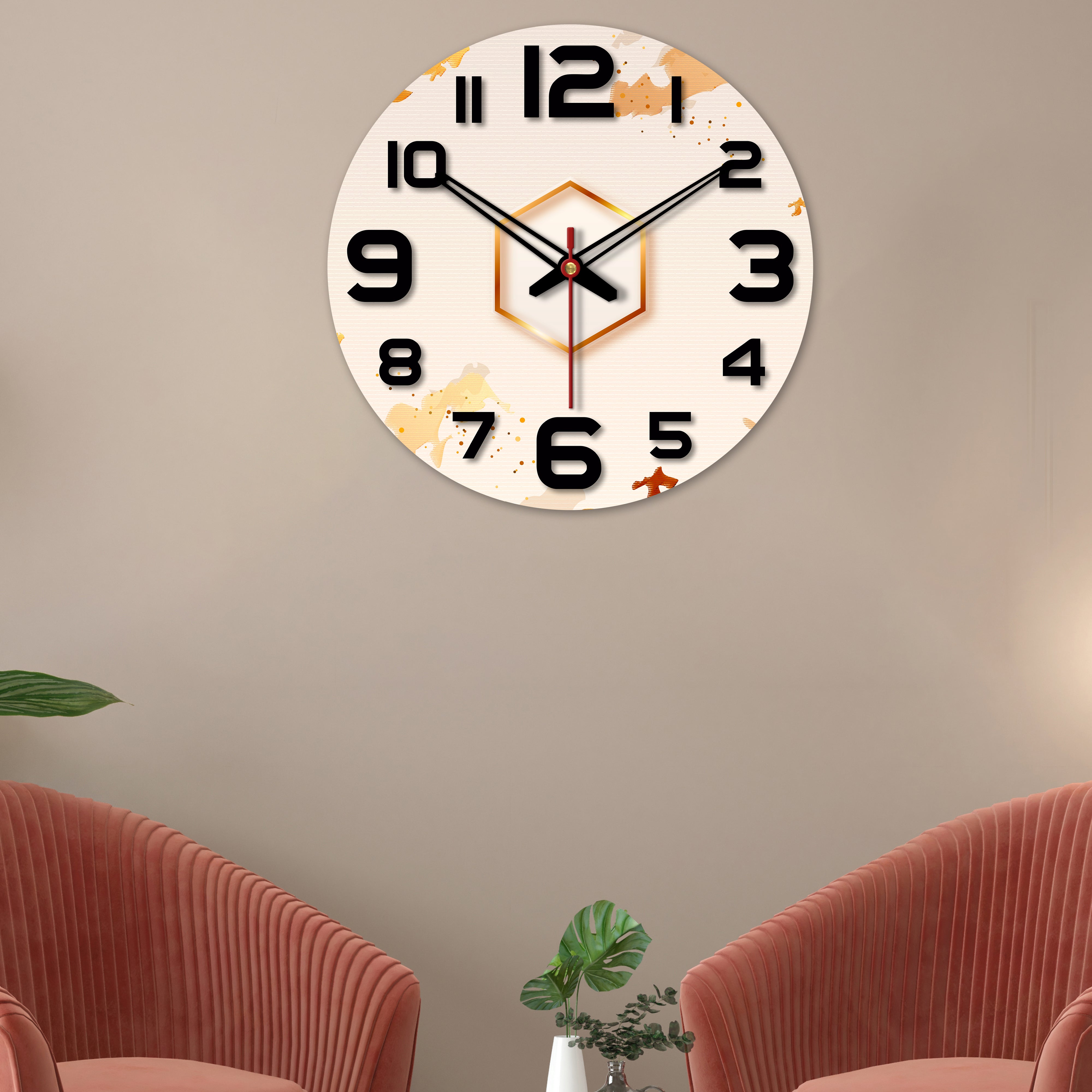 Elegant Design Wooden Wall Clock