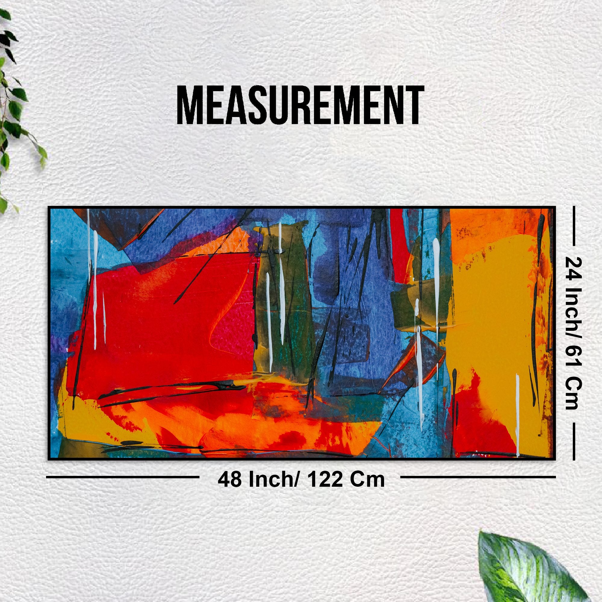 Abstract Various Colorful Floating Frame Wall Painting