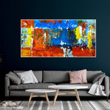 Colorful Abstract Texture Floating Frame Wall Painting