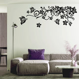 Floral Design and Butterflies Wall Sticker