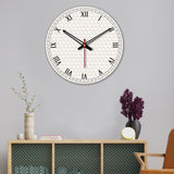 Geometrical Pattern Printed Wooden Wall Clock