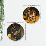 Feather Wall Hanging Plates Set of Two