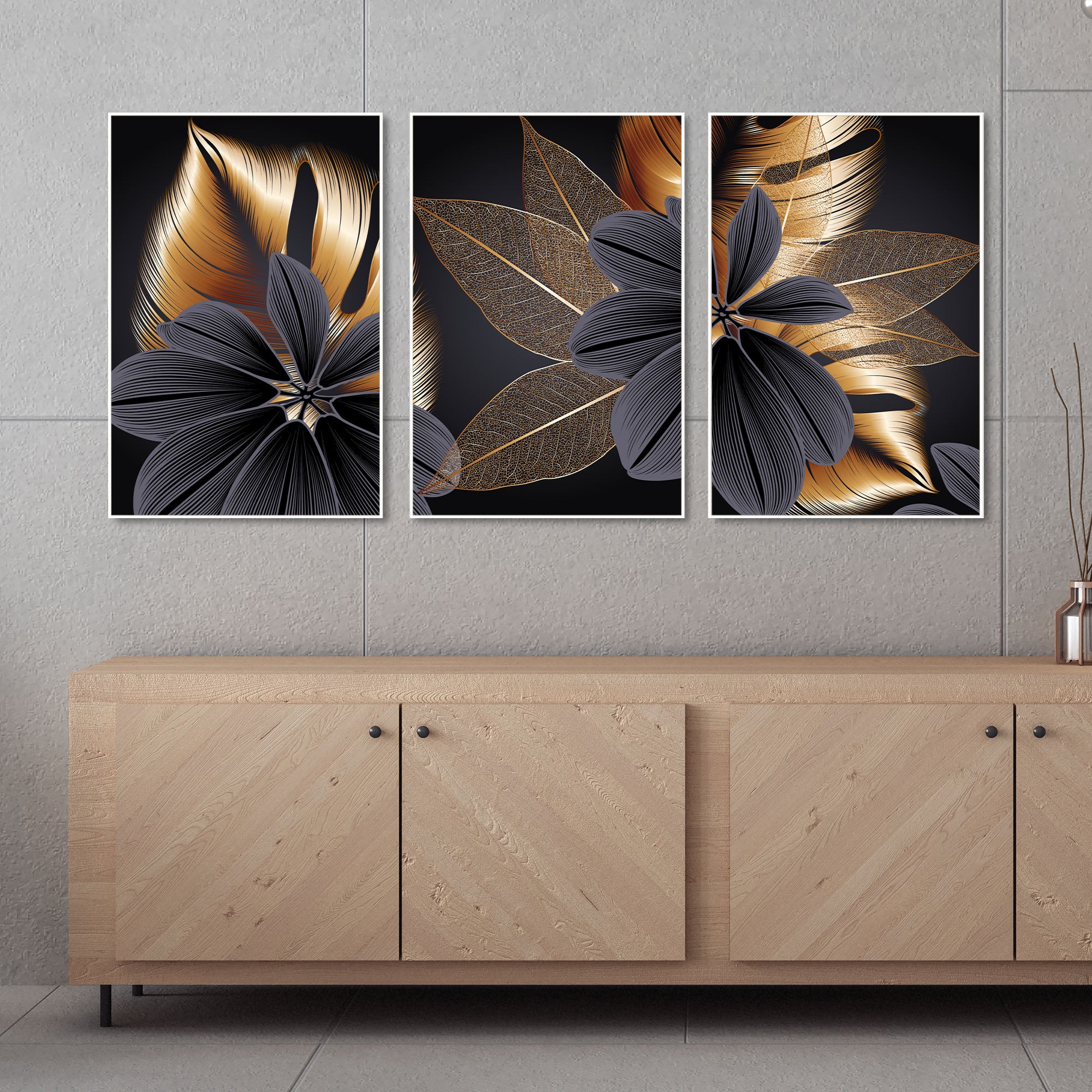 Flower Floating Canvas Wall Painting 