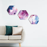 Colorful Abstract Art Hexagon Painting Set of 3