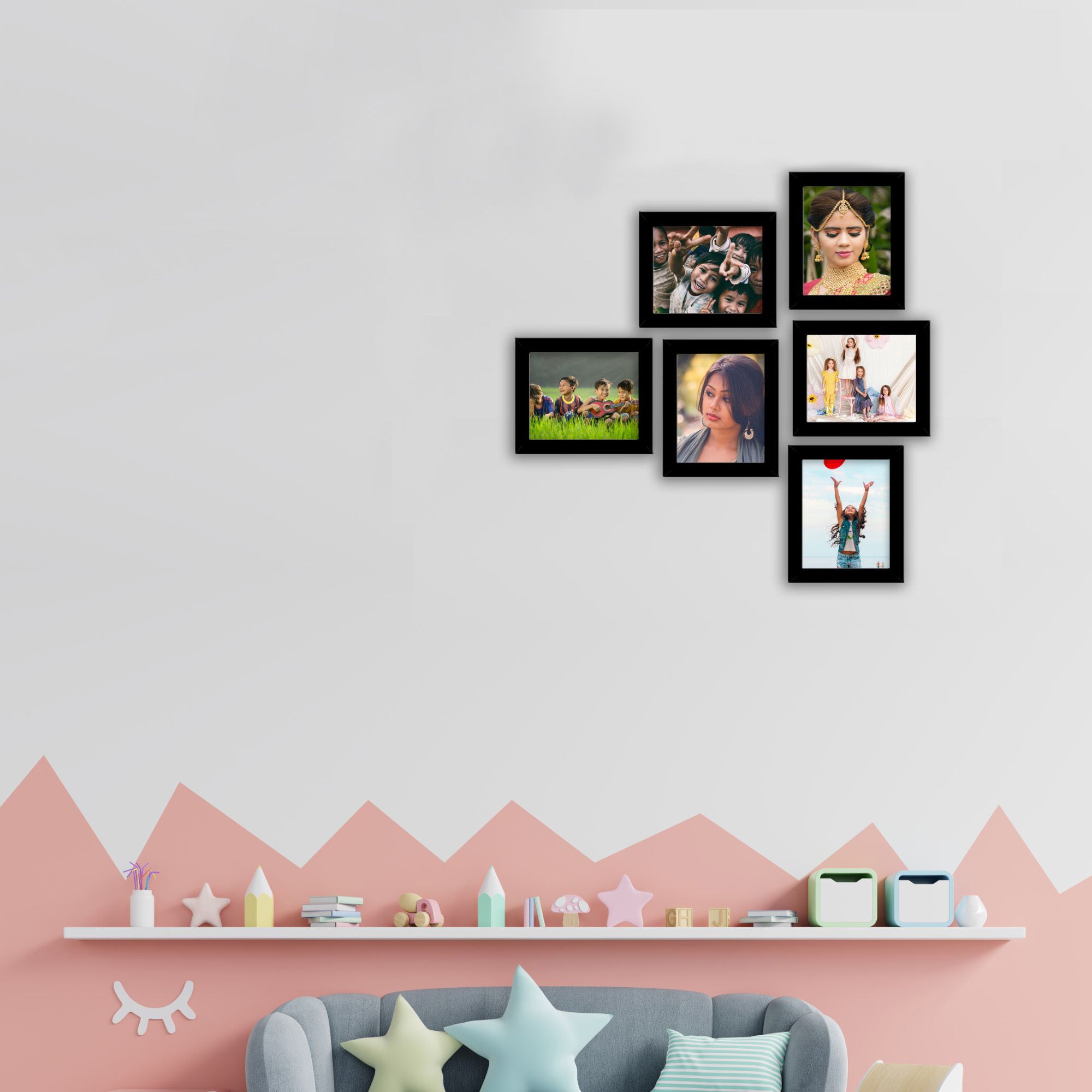 High Quality Photo Frame Wall Hanging Set of Six