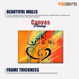 Lord Ganesh Ji Abstract Art Wall Painting of 4 Panels