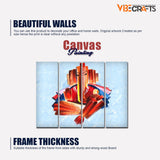 Lord Ganesha Modern Art Canvas Wall Painting Set of 4