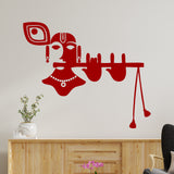 Lord Krishna with Flute High Quality Wall Sticker