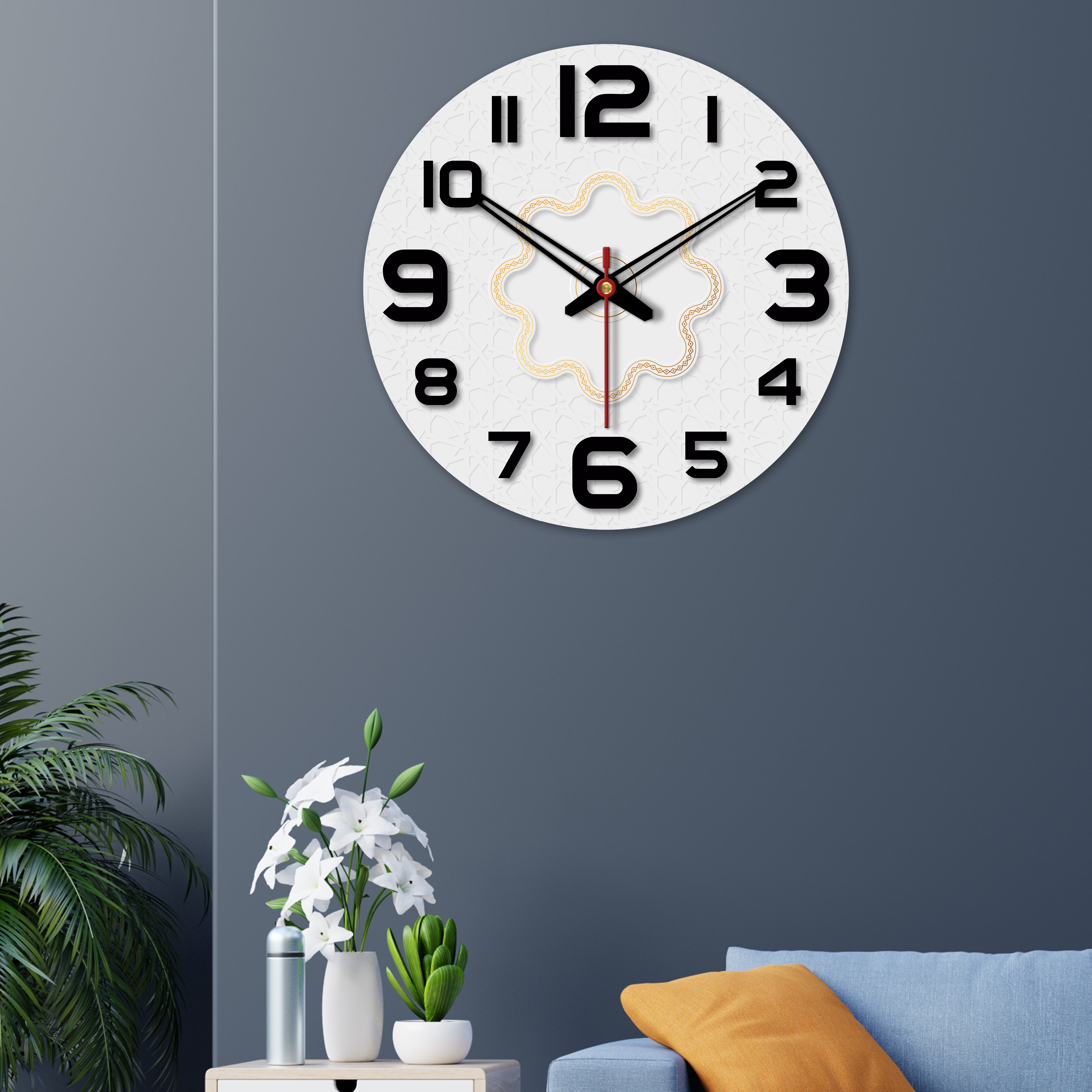 Luxurious Design Printed Wooden Wall Clock