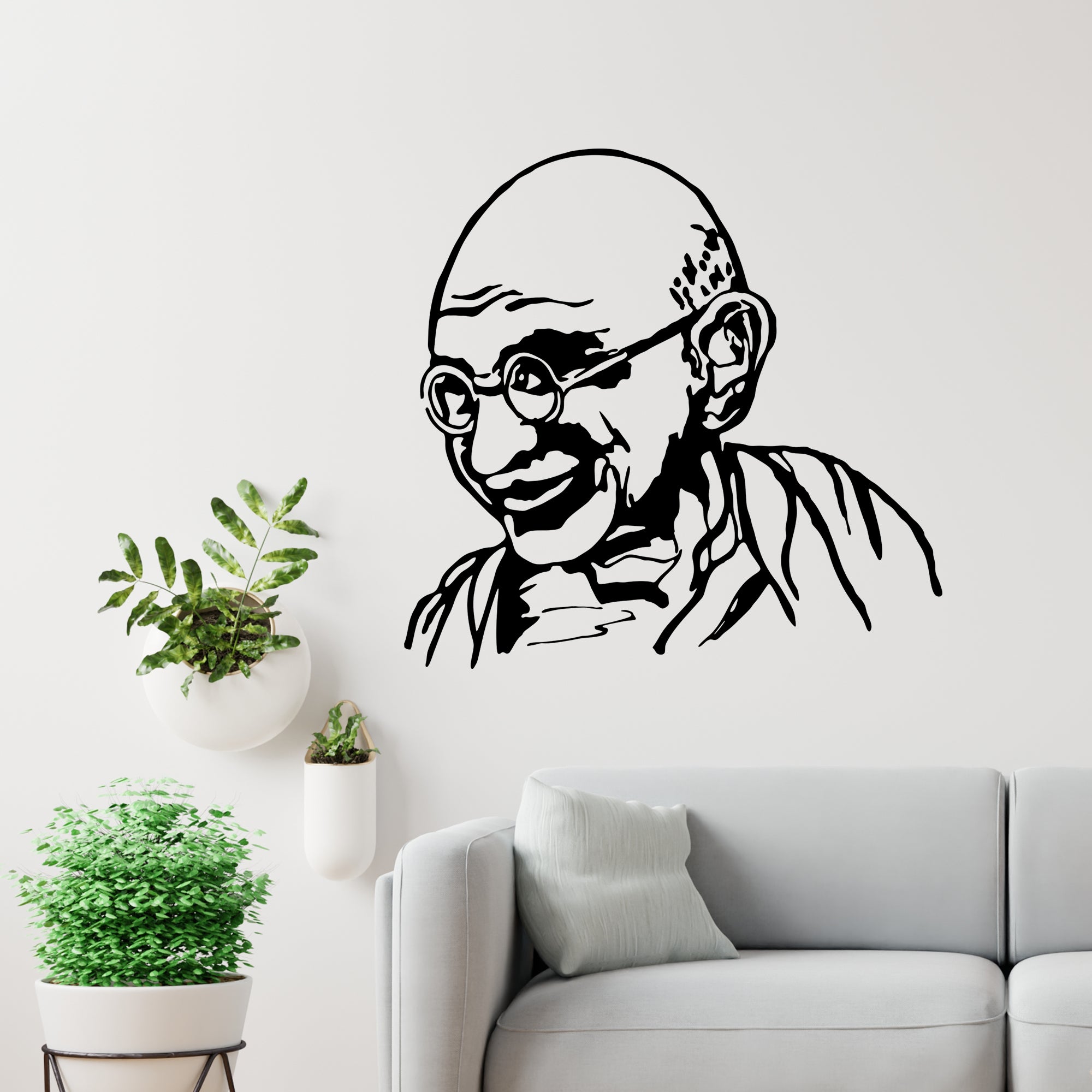 Mahatma Gandhi Premium Quality Wall Sticker