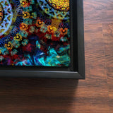 Mandala Art Dark Eyes Floating Canvas Wall Painting Frame