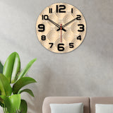 wooden silent wall clock