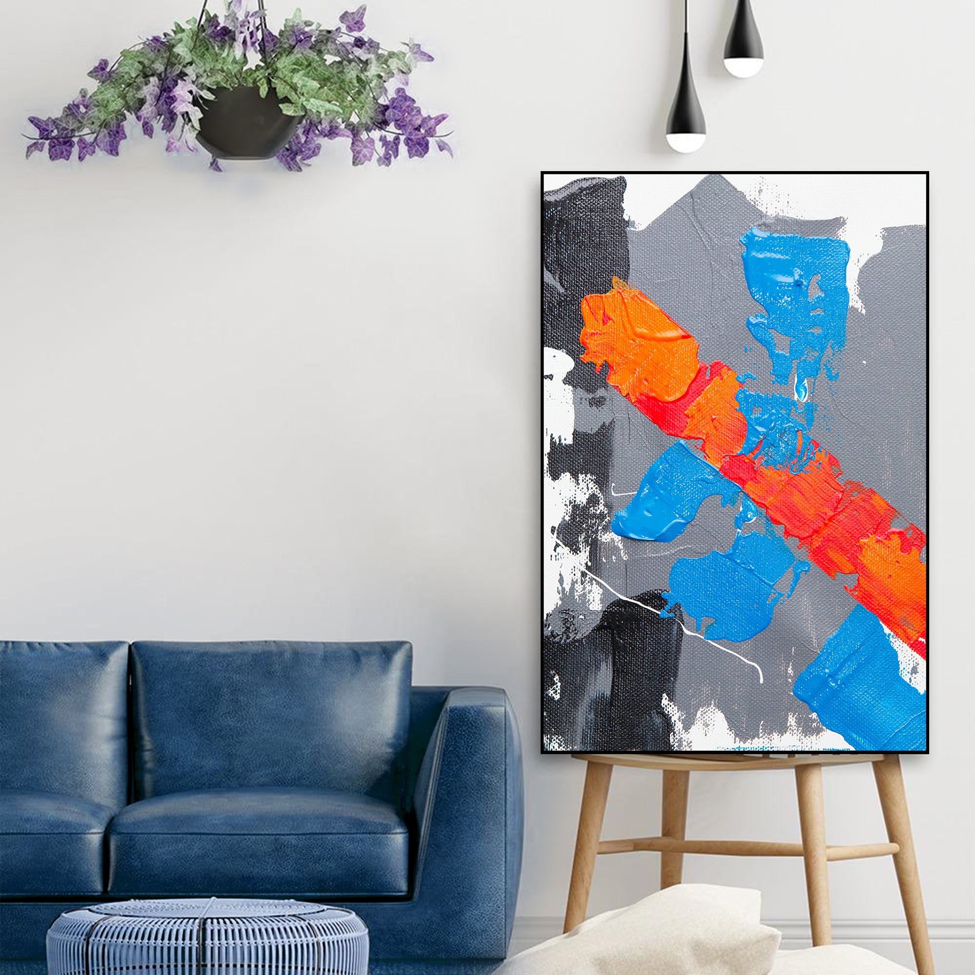  Abstract Art Floating Canvas Wall Painting