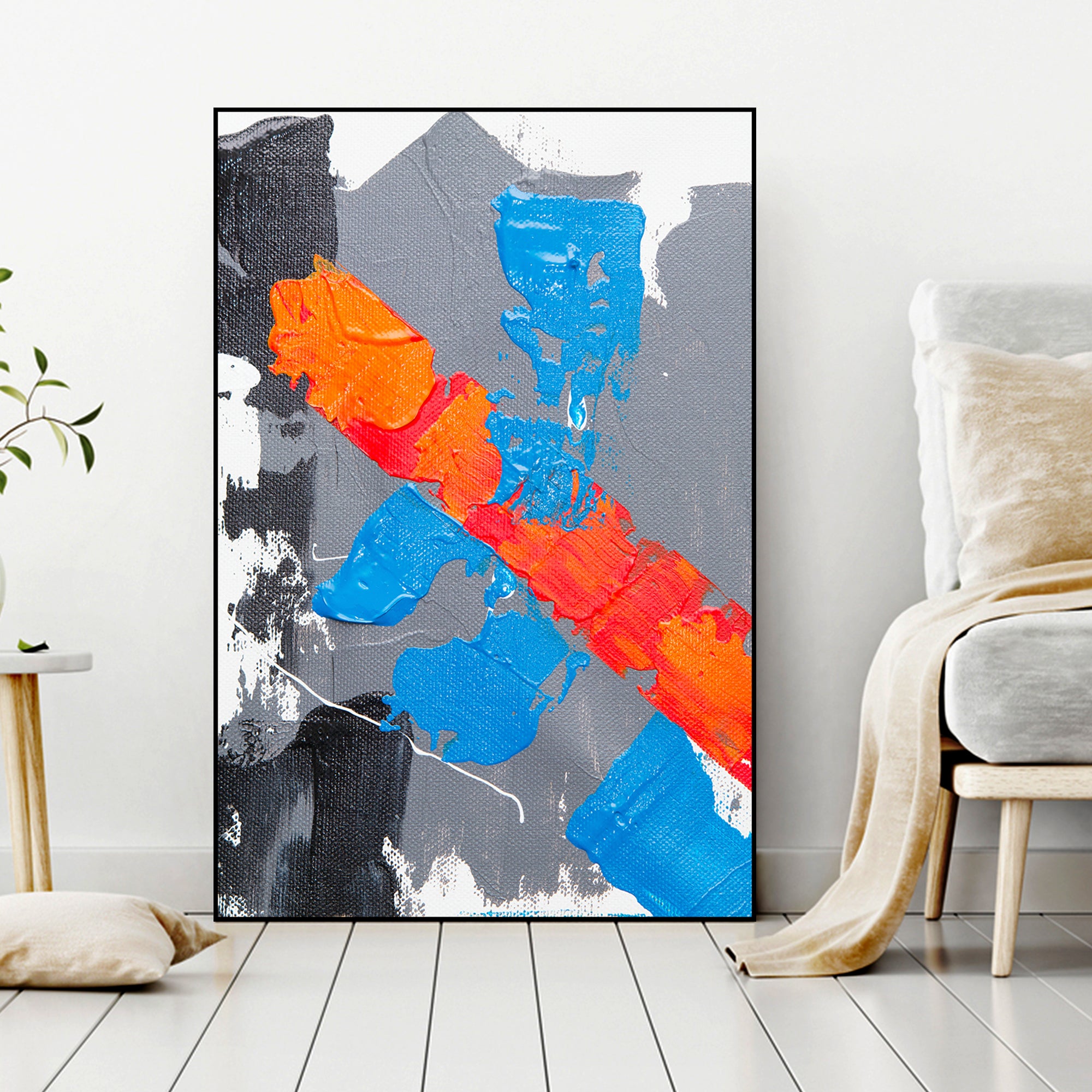 Modern Abstract Art Floating Canvas Wall Painting