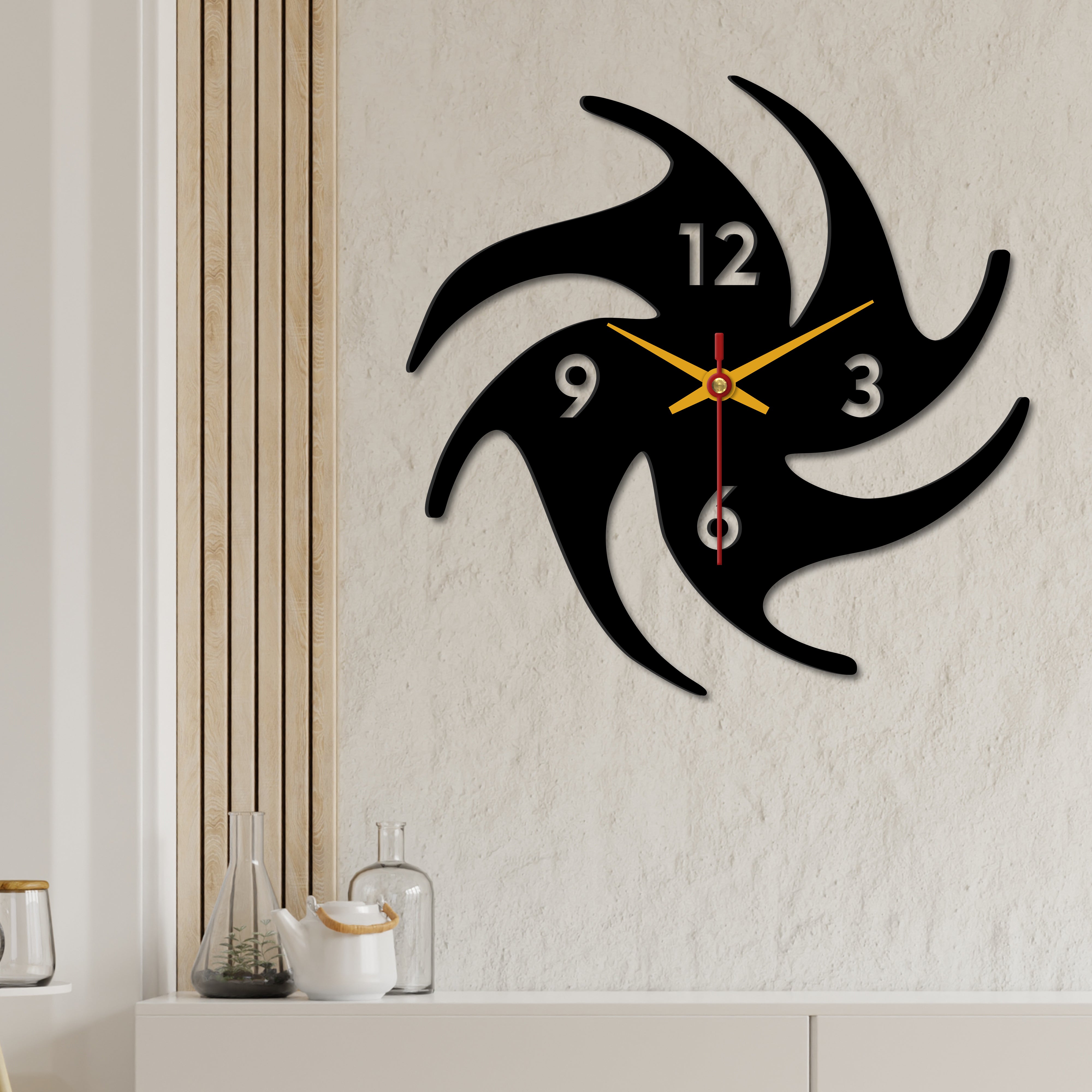 Modern Look Wooden Wall Clock – Vibecrafts