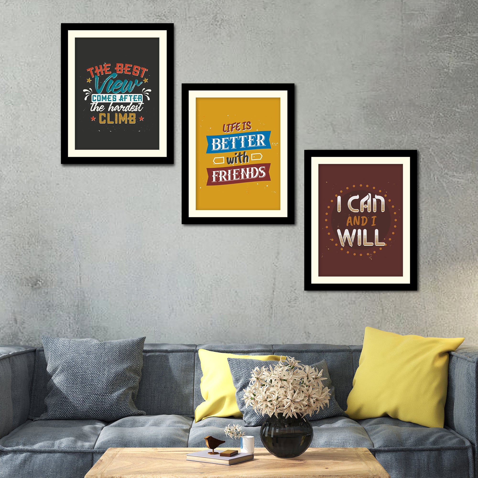Motivational Quotes Multi Wall Hanging Frames