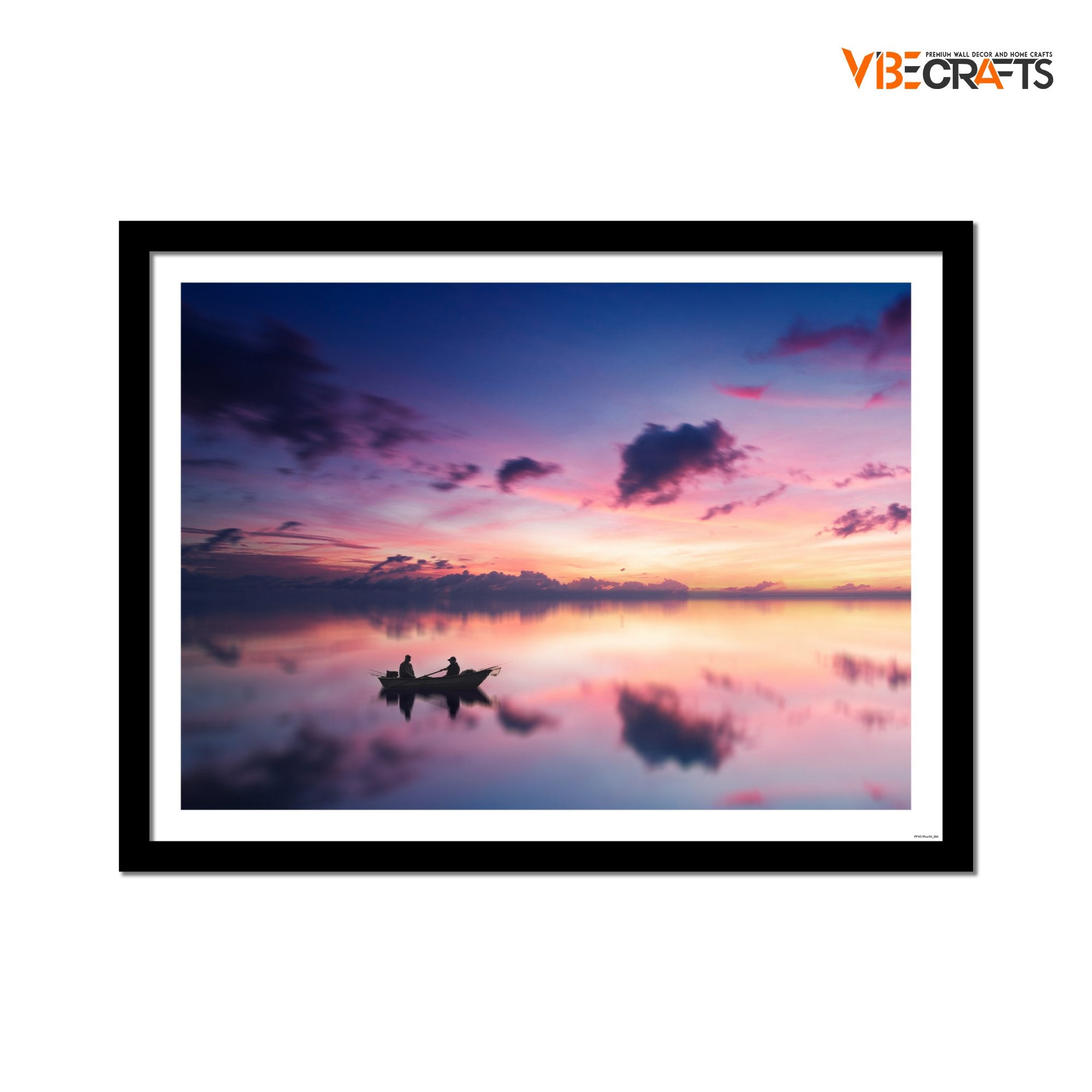 Framed Wall Painting of Beautiful Sunset View of Horizon