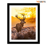 Premium Wall Frame Painting of Deer in Forest