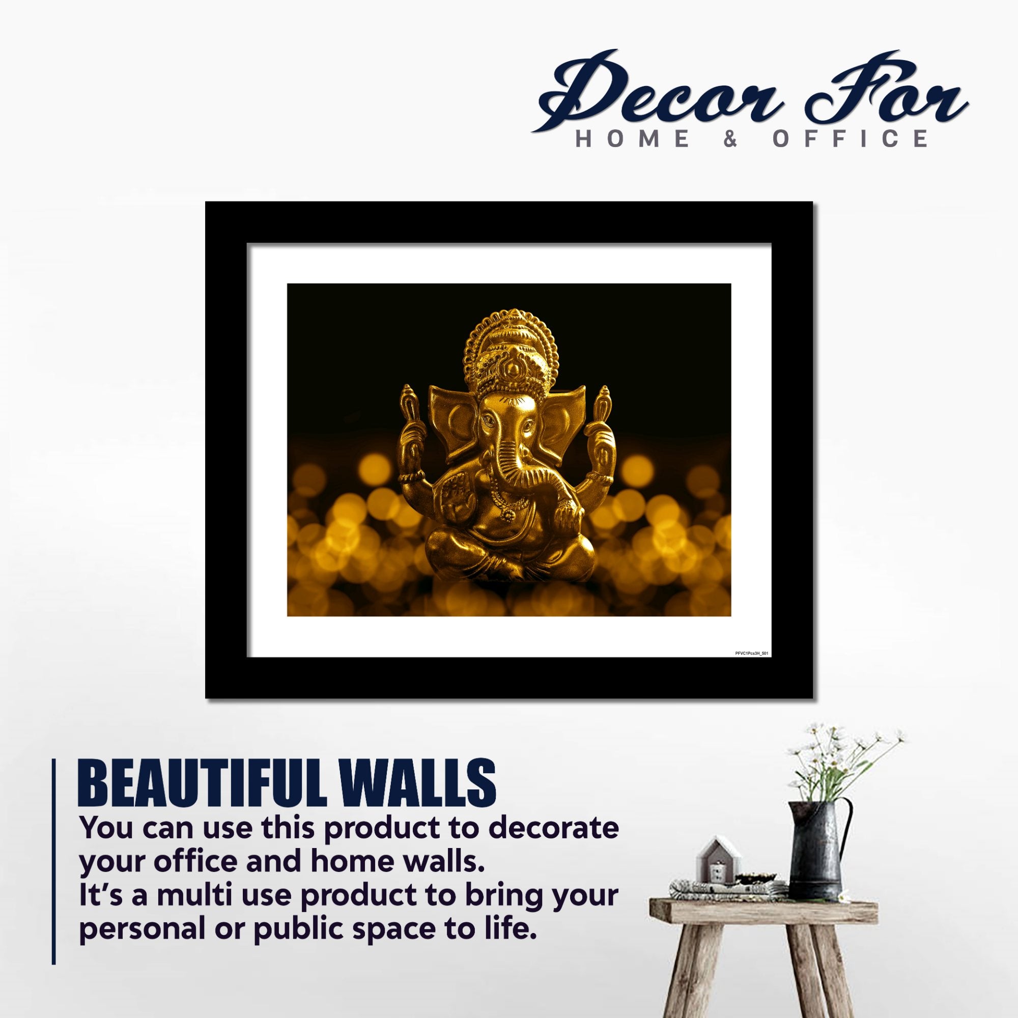 Lord Ganesha Premium Wall Frame Painting