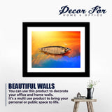 Quality Wall Frame Painting of Boat in Amazing Sunset