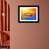 Quality Wall Frame Painting of Boat in Amazing Sunset