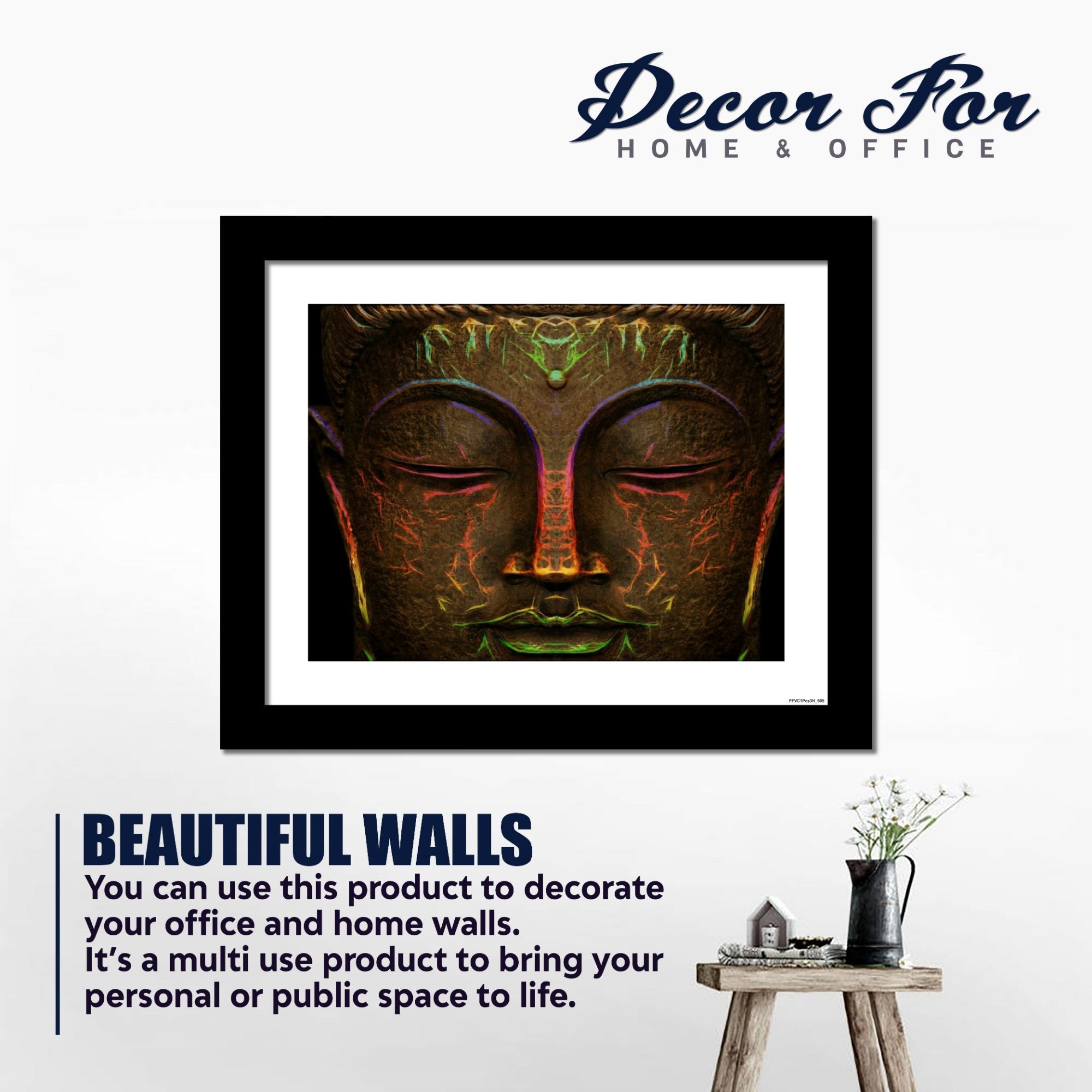 Quality Wall Frame Painting of Peaceful Lord Buddha Face