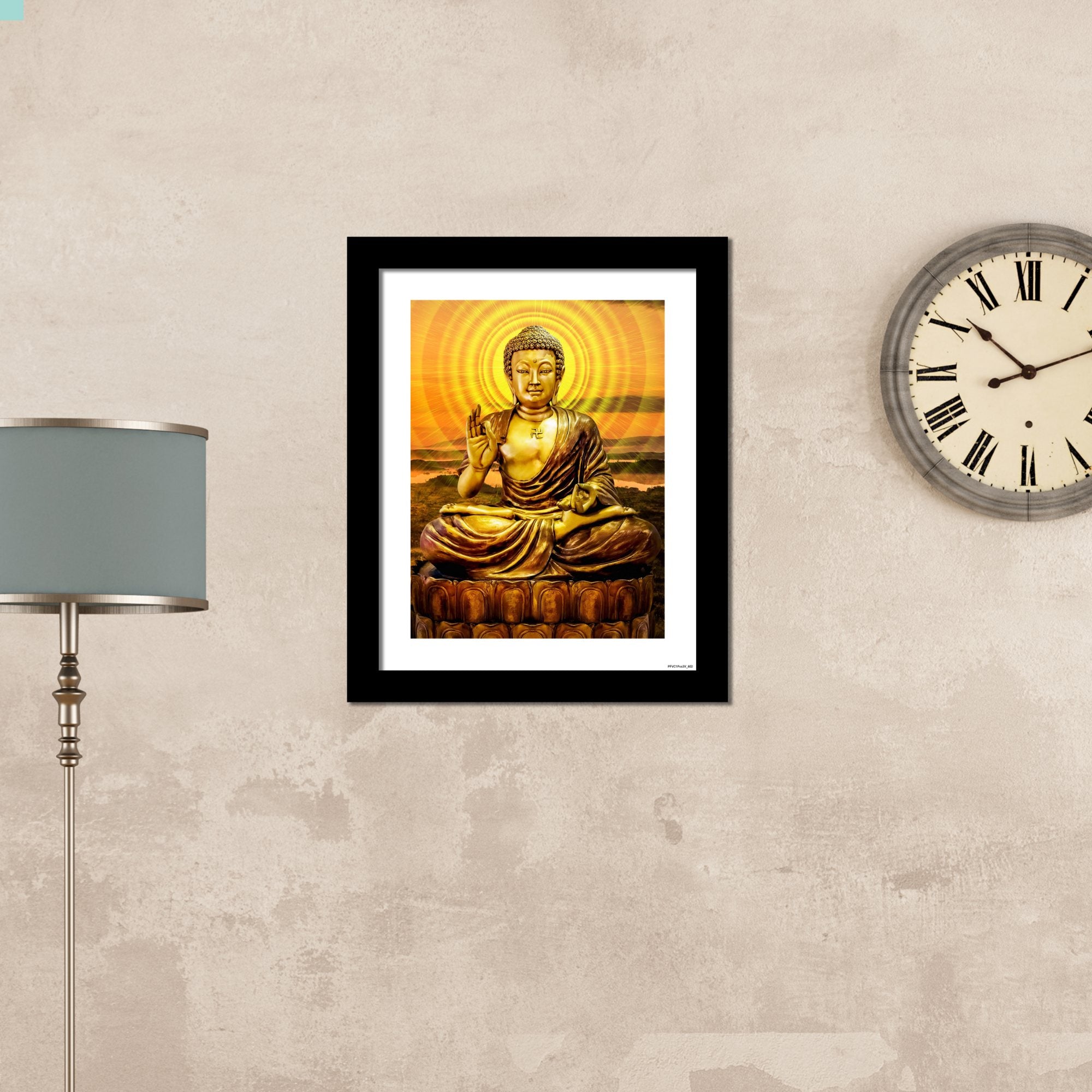 Premium Quality Wall Frame Painting of God Buddha Sculpture
