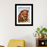 Premium Quality Wall Frame Painting of Lion in Forest